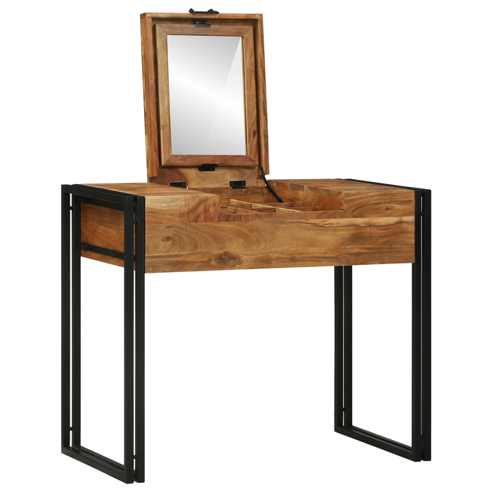 Masă de Toaletă 90x50x75 cm Lemn Solid de Acacia - WALTI WALTI