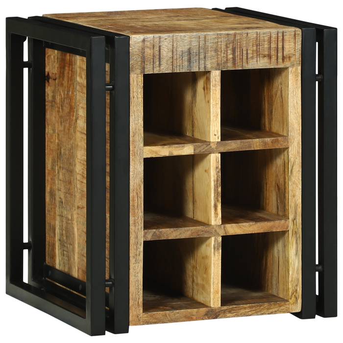 Raft de vin 34.5 x 35 x 39 cm Lemn solid Lemn de mango brut - WALTI WALTI