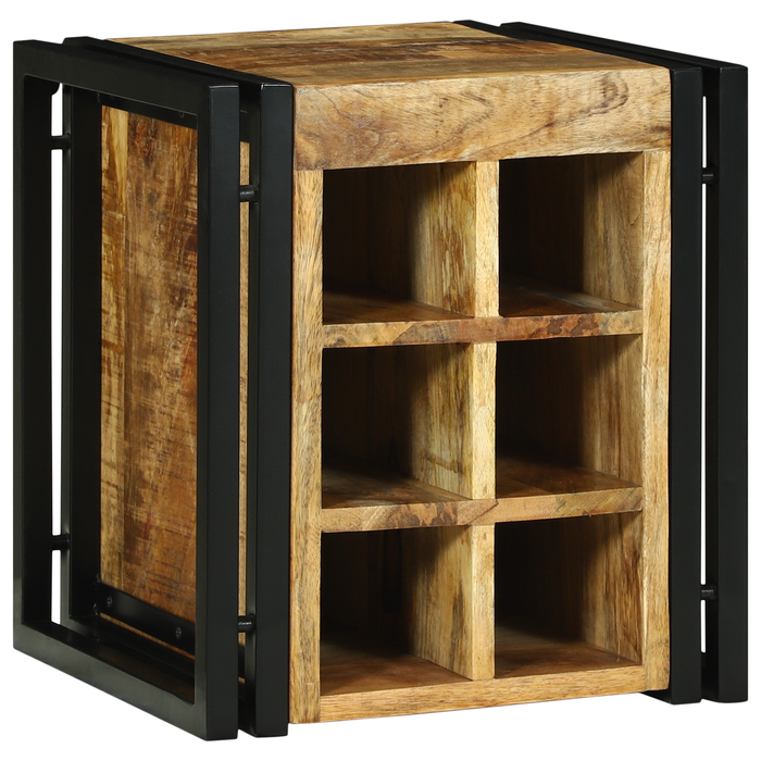 Raft de vin 34.5 x 35 x 39 cm Lemn solid Lemn de mango brut - WALTI WALTI