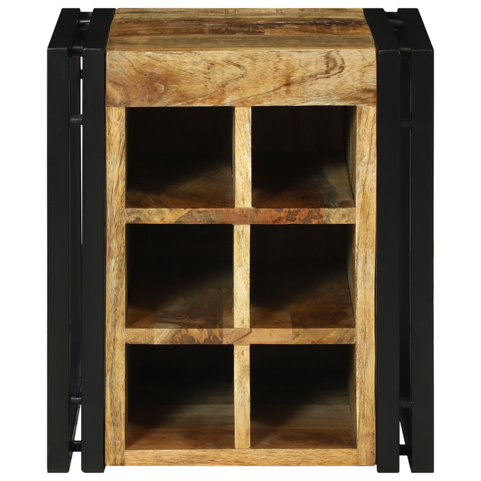 Raft de vin 34.5 x 35 x 39 cm Lemn solid Lemn de mango brut - WALTI WALTI
