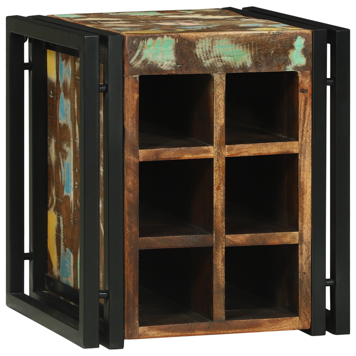 Raft vin 34.5x35x39 cm din lemn reciclat - WALTI WALTI
