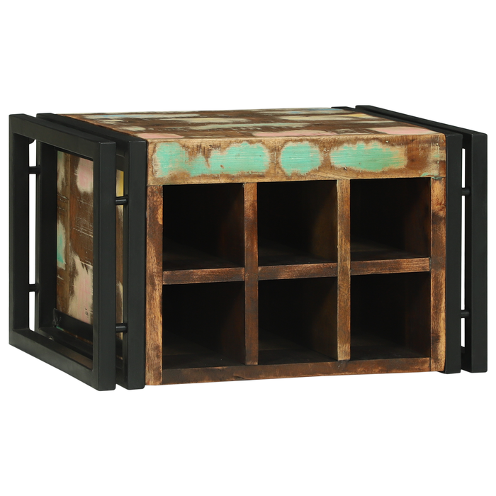 Raft vin 46x35x27.5 cm din lemn recuperat - WALTI WALTI