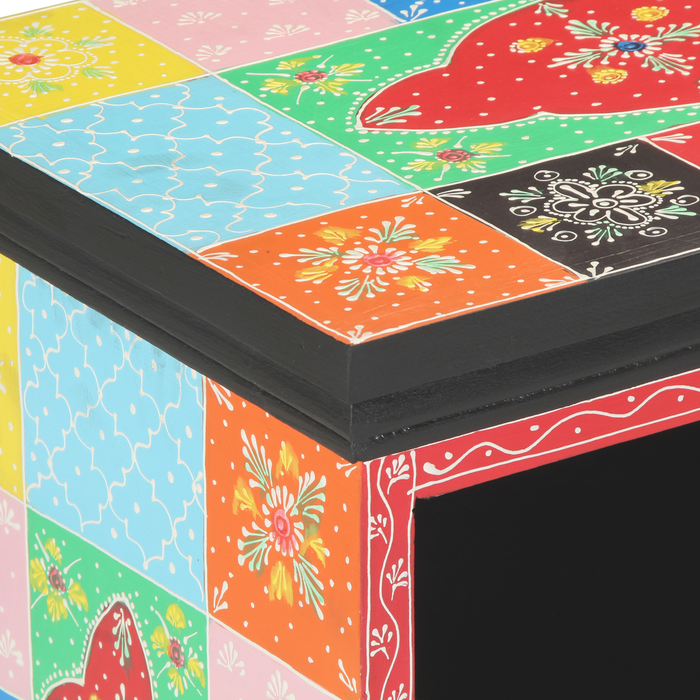 Dulap TV, multicolor, 80x35x50 cm, lemn masiv mango - WALTI WALTI