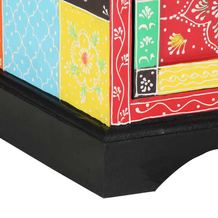 Dulap TV, multicolor, 80x35x50 cm, lemn masiv mango - WALTI WALTI