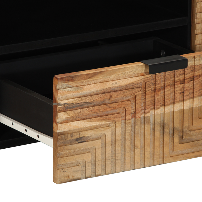 Dulap TV, 105x33,5x46 cm, lemn masiv acacia - WALTI WALTI