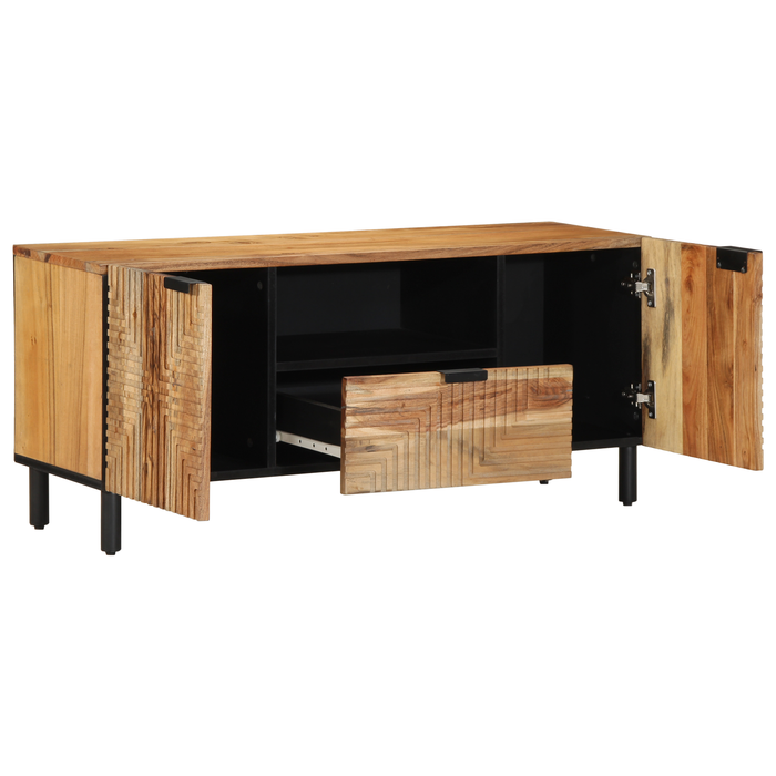 Dulap TV, 105x33,5x46 cm, lemn masiv acacia - WALTI WALTI
