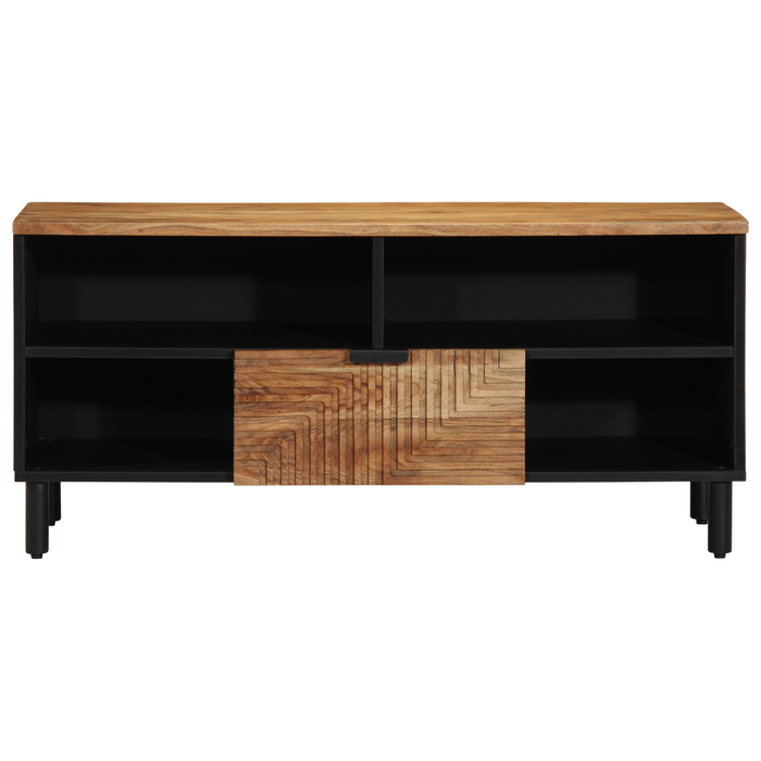 Dulap TV, 100x33,5x46 cm, lemn masiv acacia - WALTI WALTI