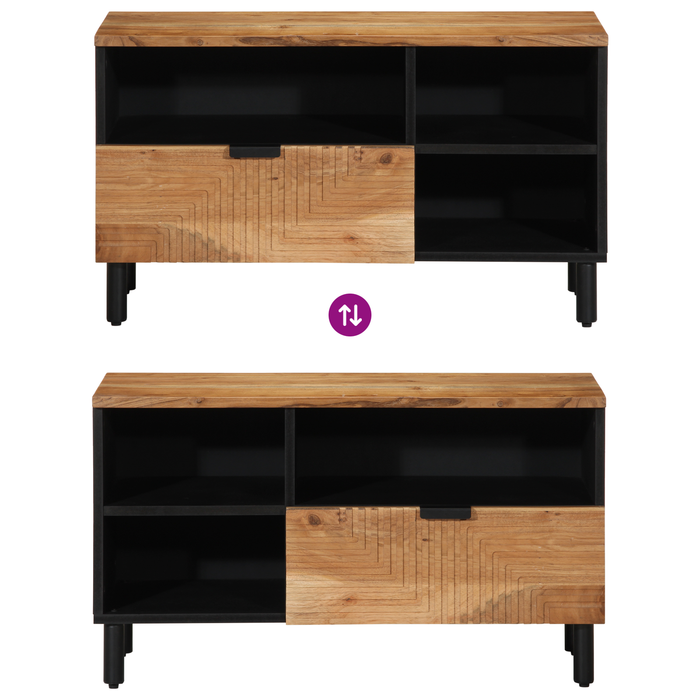 Mobilier TV 80x33,5x46 cm Lemn solid de acacia - WALTI WALTI