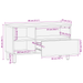 Mobilier TV 80x33,5x46 cm Lemn solid de acacia - WALTI WALTI
