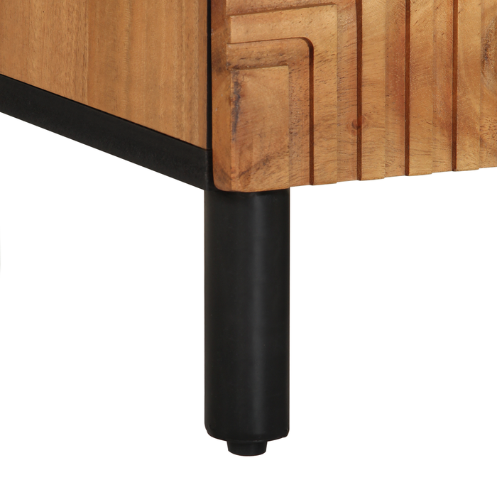 Dulap TV, 100x33,5x46 cm, lemn masiv acacia - WALTI WALTI