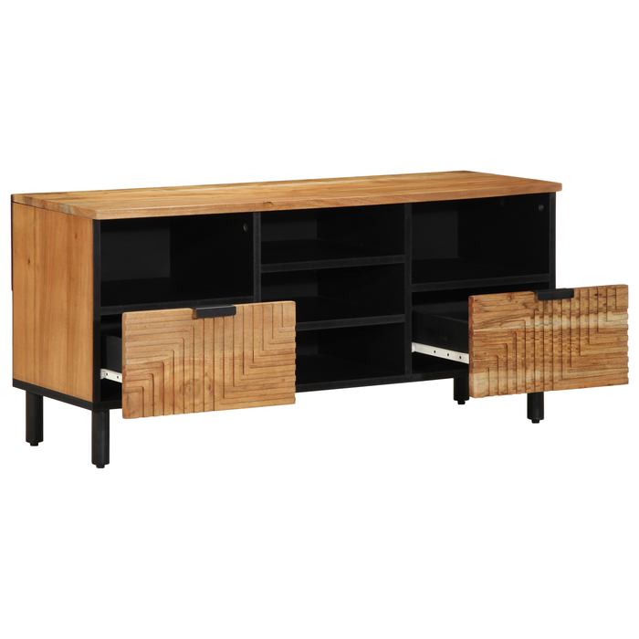 Dulap TV, 100x33,5x46 cm, lemn masiv acacia - WALTI WALTI