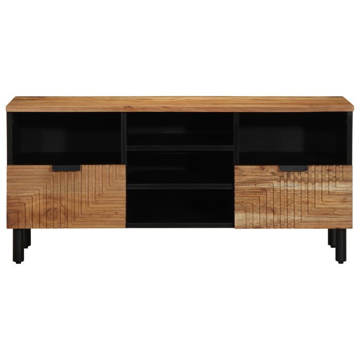 Dulap TV, 100x33,5x46 cm, lemn masiv acacia - WALTI WALTI