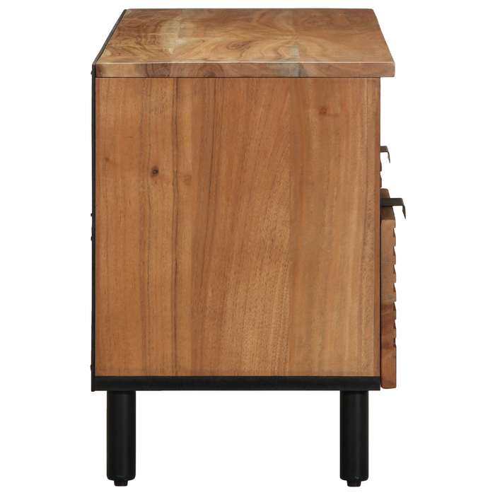 Dulap TV, 100x33,5x46 cm, lemn masiv acacia - WALTI WALTI