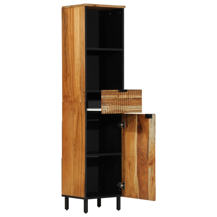 Cabinet de baie 38x33x160 cm Lemn masiv de acacia - WALTI WALTI