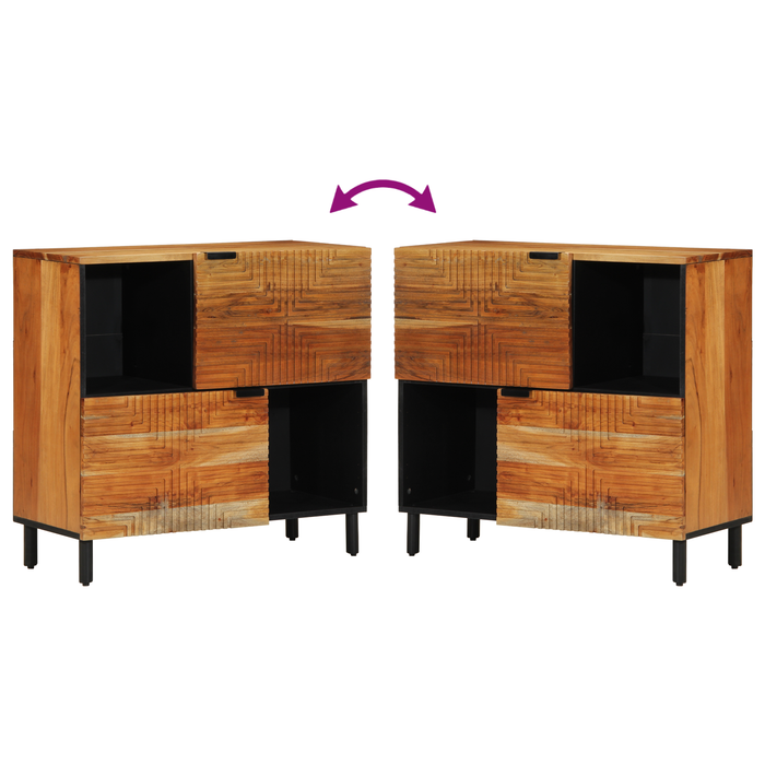 Dulap, 80x33x75 cm, lemn masiv de acacia - WALTI WALTI