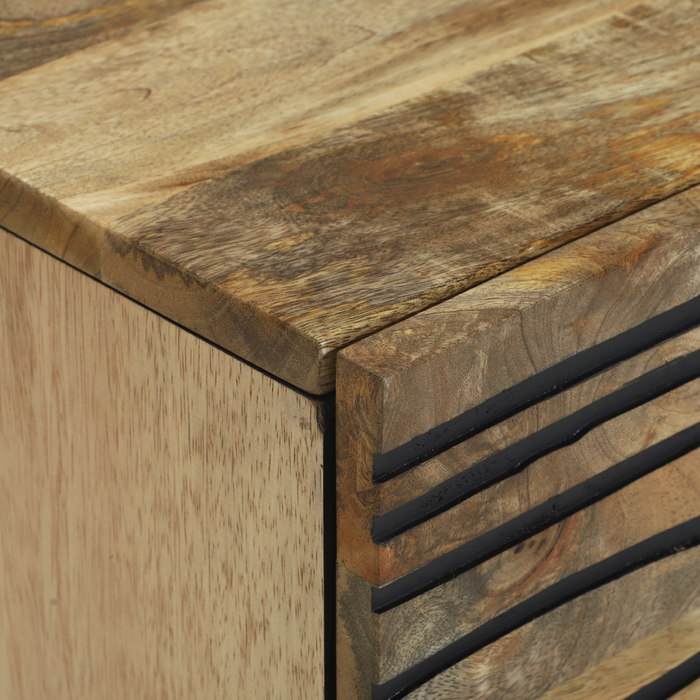Cabinet de Noapte 40x33.5x46 cm Lemn Masiv de Mango și Lemn Ingineresc - WALTI WALTI