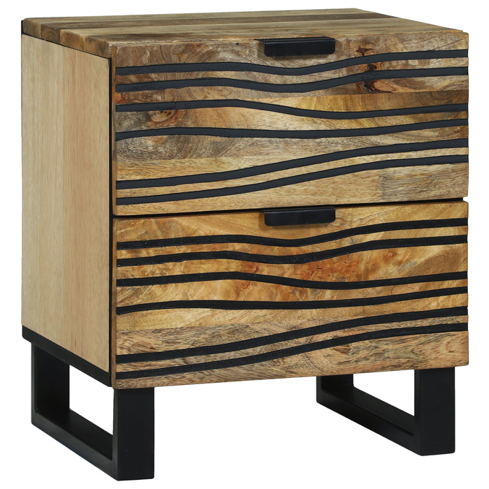 Cofere 2 buc 40x33.5x46 cm Lemn masiv de mango și lemn prelucrat - WALTI WALTI