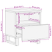 Cabinet noptieră 40x33x46 cm Lemn Solid de Mango - WALTI WALTI