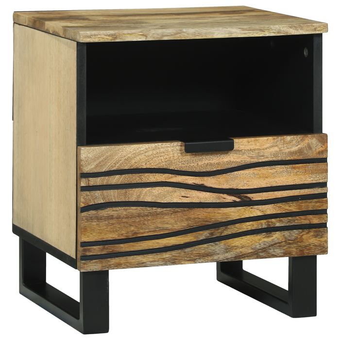 Noptiere 2 pcs 40x33x46 cm Lemn solid de mango - WALTI WALTI