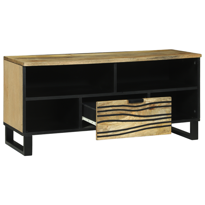 Cabinet TV - 100 x 33.5 x 46 cm, făcut din lemn masiv de mango. - WALTI WALTI
