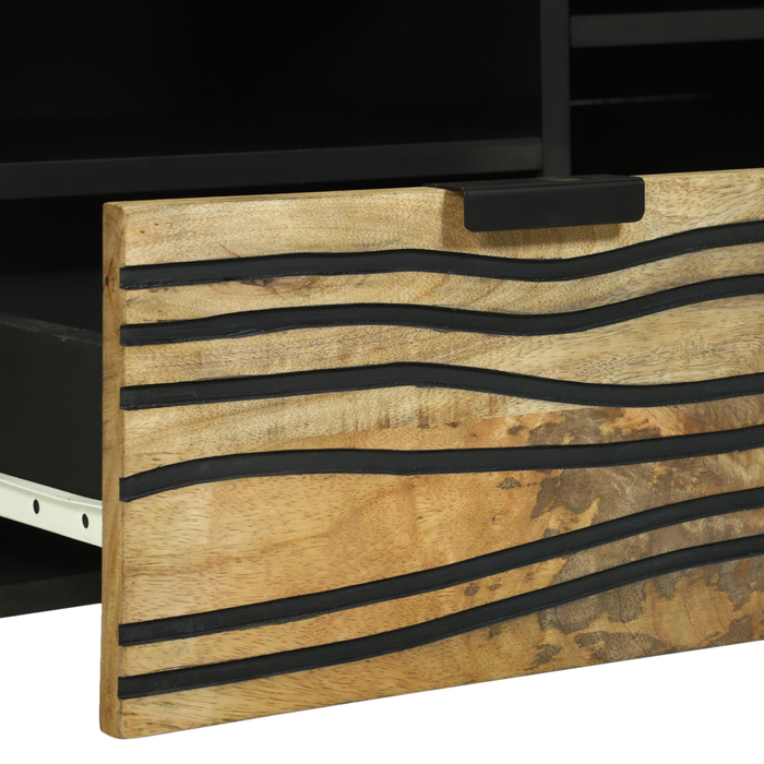 Dulap TV , 100x33.5x46 cm, din lemn solid de mango - WALTI WALTI