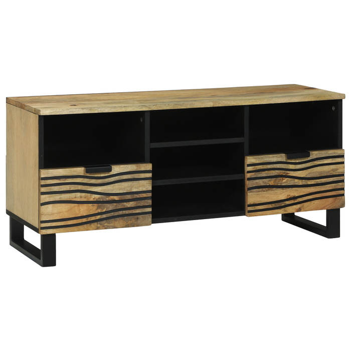 Dulap TV , 100x33.5x46 cm, din lemn solid de mango - WALTI WALTI