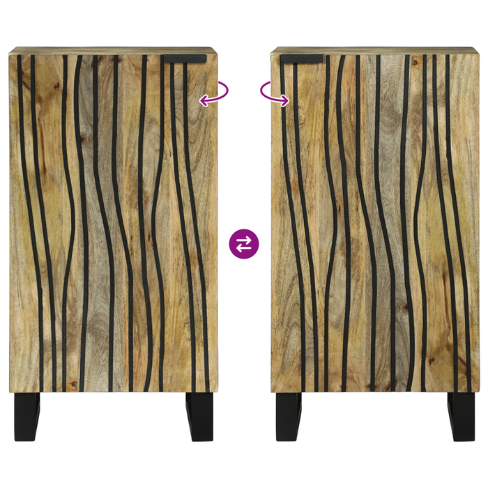 Sideboard - 40 x 33.5 x 75 cm - Lemn masiv de mango - WALTI WALTI
