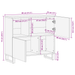 Bufet – 80x33.5x75 cm, din lemn solid de mango - WALTI WALTI