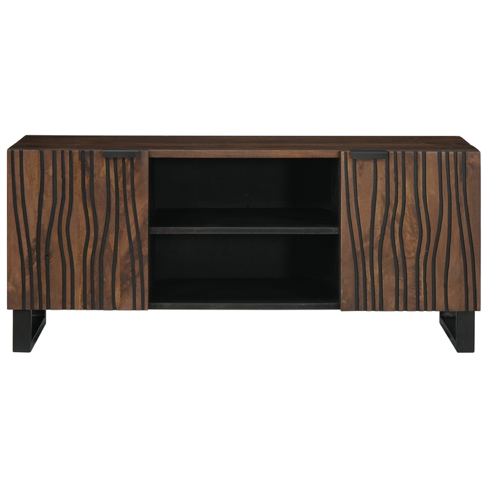 Dulap TV 105x33.5x46 cm Lemn masiv de nuc - WALTI WALTI