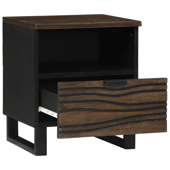 Mobilier noptieră 2 buc 40x33x46 cm Lemn solid de Nuc - WALTI WALTI