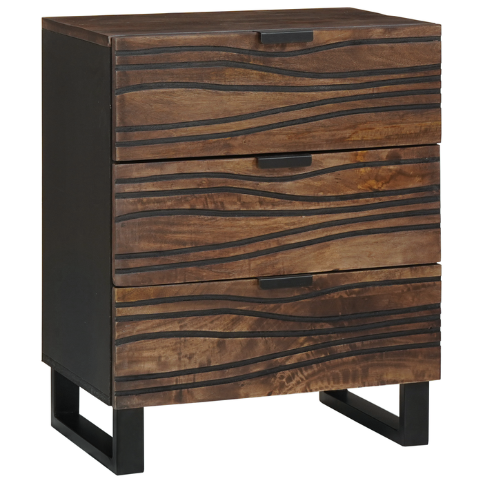 Cabinet de noapte 50x33x60 cm din lemn solid de mango și lemn compus - WALTI WALTI