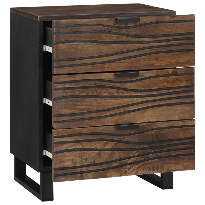 Cabinet de noapte 50x33x60 cm din lemn solid de mango și lemn compus - WALTI WALTI