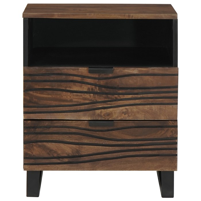 Cabinet de noapte 50x33x60 cm din lemn solid de mango și lemn compus - WALTI WALTI