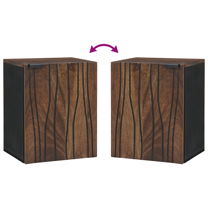 Cabinet Suspendat de Baie 38x33.5x48 cm Lemn Masiv și Lemn Compozit - WALTI WALTI