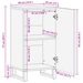 Sideboard 40 x 33.5 x 75 cm - Fabricat din lemn masiv de mango. - WALTI WALTI