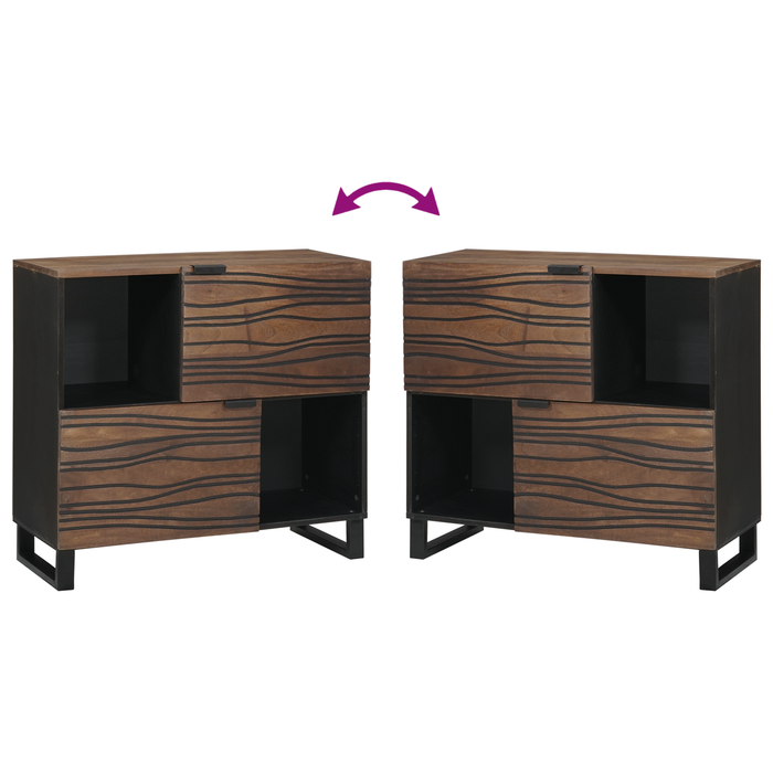 Dulap 80x33.5x75 cm din lemn solid de mango - WALTI WALTI