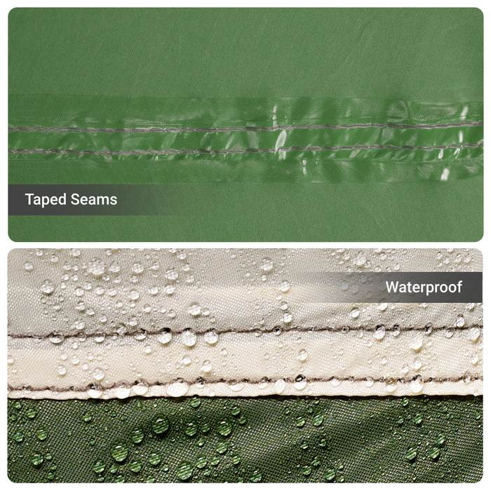 Cort de Camping cu Feronerie Verde pentru 12 Persoane Rezistent la Apă - WALTI WALTI