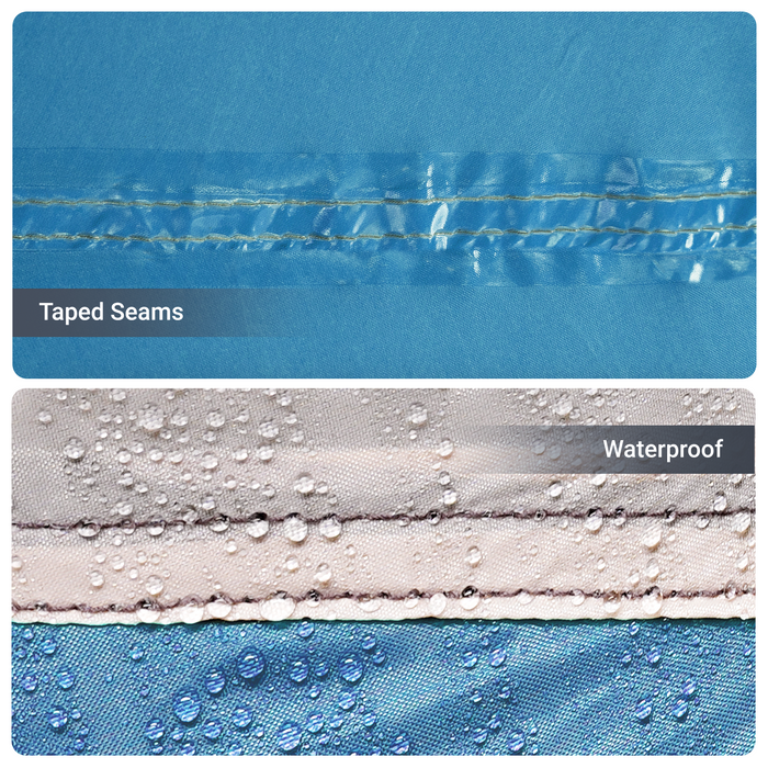 Cort de camping cu plasă albastră pentru 12 persoane, impermeabil - WALTI WALTI