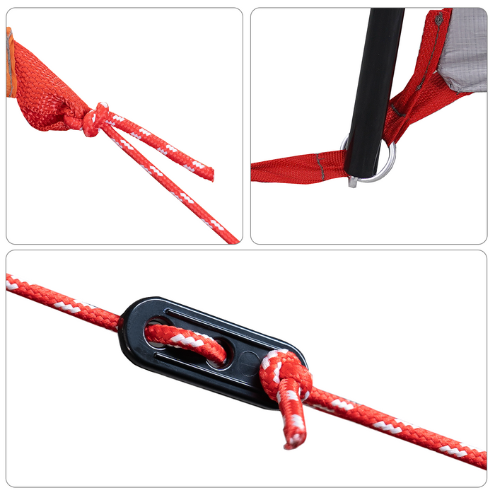 Cort camping cu feronerie Gri și Portocaliu 12-Persoane Impermeabil - WALTI WALTI