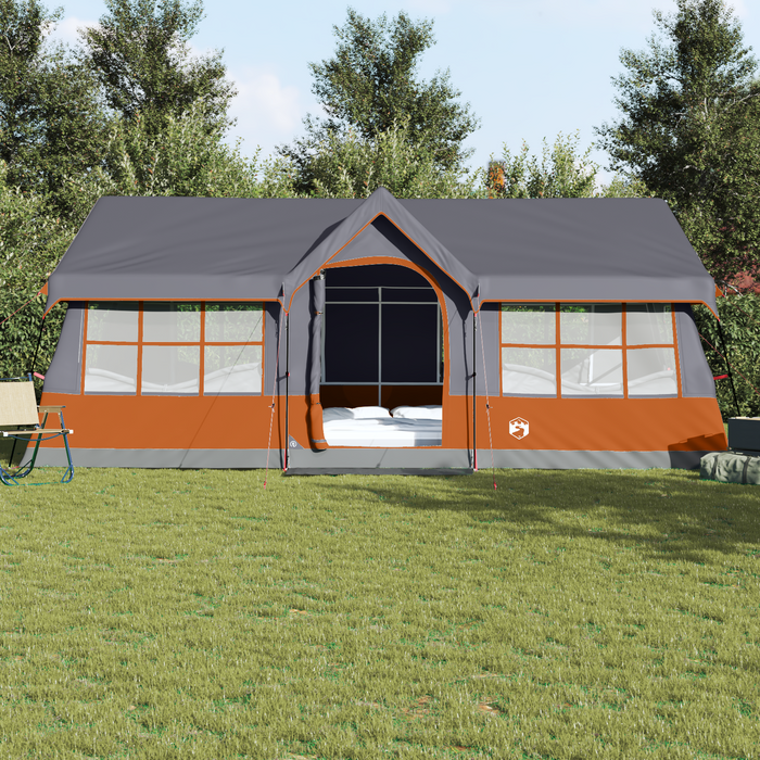 Cort camping cu feronerie Gri și Portocaliu 12-Persoane Impermeabil - WALTI WALTI