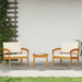 Set Bistro 3 Piese cu Perne - Lemn Solid de Acacia - WALTI WALTI
