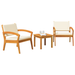 Set Bistro 3 Piese cu Perne - Lemn Solid de Acacia - WALTI WALTI