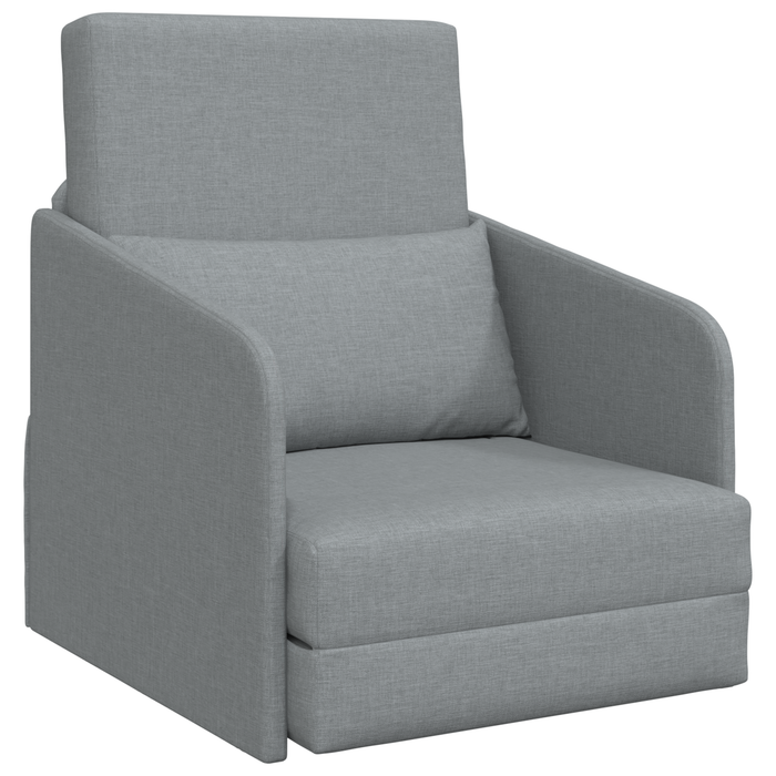 Sofa Pat 2-in-1 Gri Deschis 65x80x83 cm Tesatură - WALTI WALTI