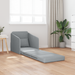 Sofa Pat 2-in-1 Gri Deschis 65x80x83 cm Tesatură - WALTI WALTI