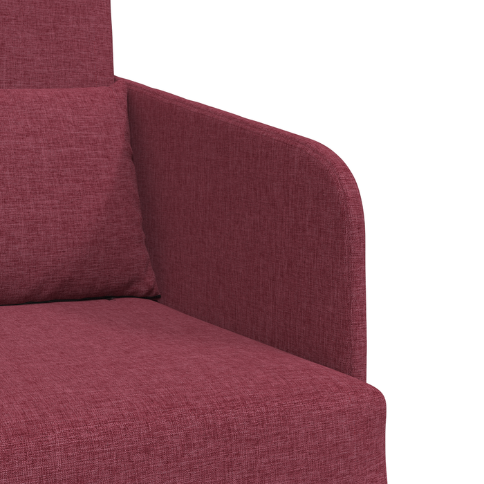 Sofa Pat de Pardoseală 2 în 1 Roșu Vin 65x80x83 cm Tesătură - WALTI WALTI