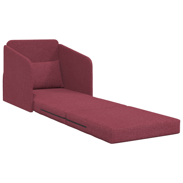 Sofa Pat de Pardoseală 2 în 1 Roșu Vin 65x80x83 cm Tesătură - WALTI WALTI