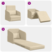 Sofa Pat 2 în 1 Crem 65x80x83 cm Țesătură - WALTI WALTI