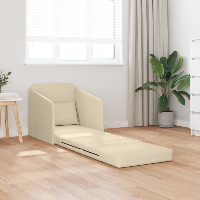 Sofa Pat 2 în 1 Crem 65x80x83 cm Țesătură - WALTI WALTI