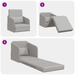 Sofa Pat Podea 2 în 1 Gri Noros 65x80x83 cm Stoff - WALTI WALTI