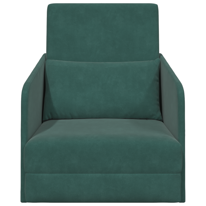 Canapea Pat 2-in-1 Verde Închis 65x80x83 cm Catifea - WALTI WALTI